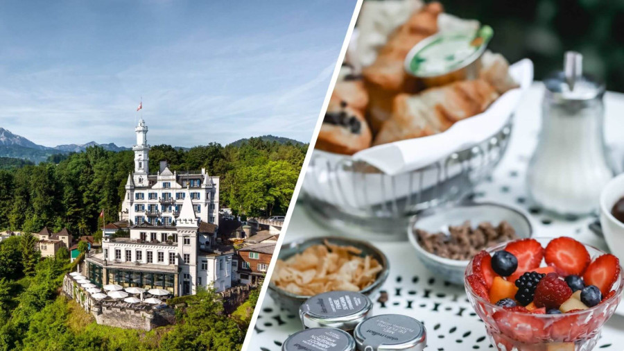 Frühstück im Hotel Château Gütsch in Luzern