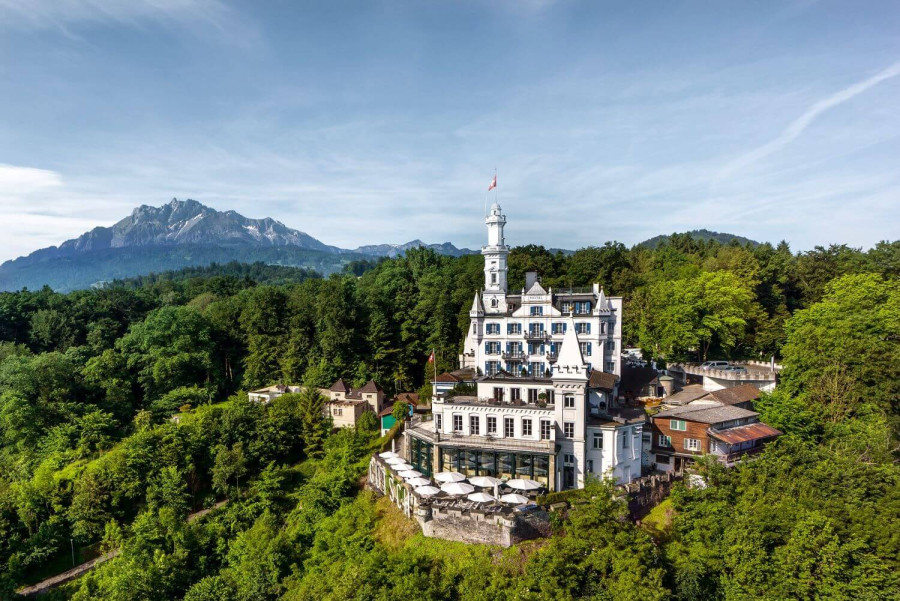Frühstück im Hotel Château Gütsch in Luzern