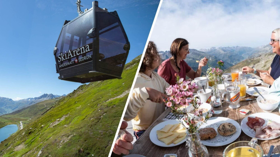 Sonntagsbrunch im Panoramarestaurant Schneehüenerstock in Andermatt