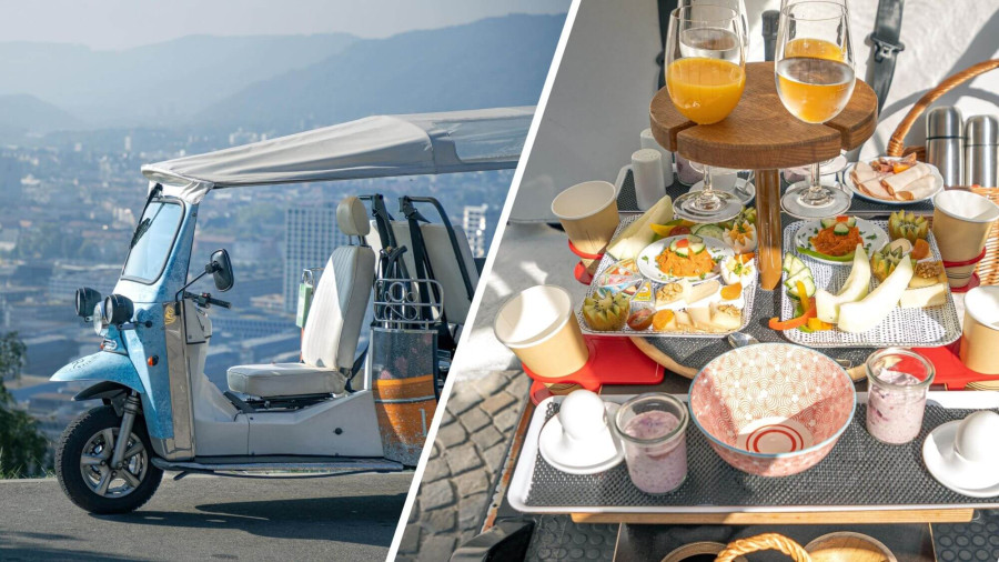 Neuer Erlebnis-Brunch Partner - Brunch-Tuk Fahrt durch Zürich mit einem eTukTuk